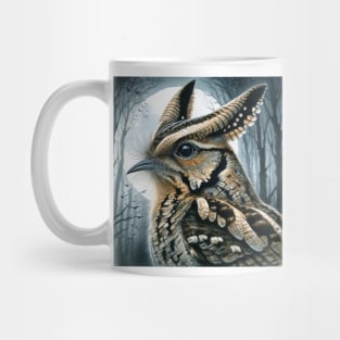 Colorful Great-Eared Nightjar - Watercolor Bird Mug